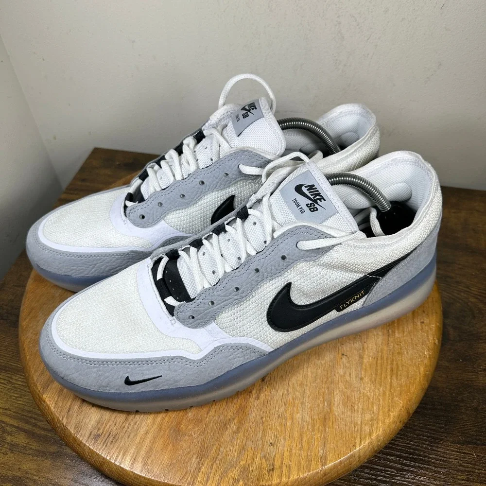 Nike SB PS8 Summit White Wolf Grey Black Skate Shoes FV8493-004 Mens 13